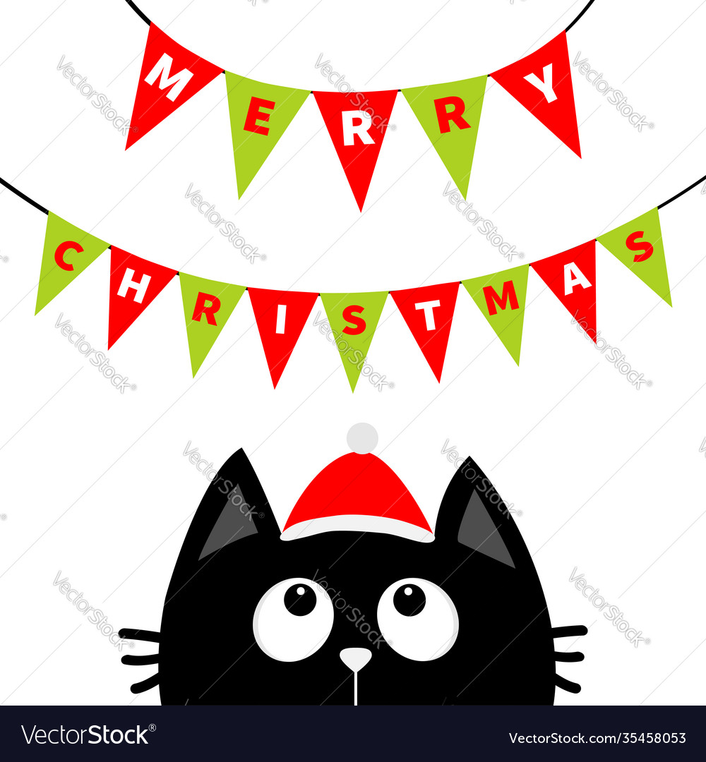 Black Cat Face Head Silhouette Looking Up Vector Image 1037