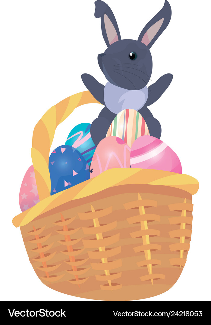 Bunny egg easter Royalty Free Vector Image - VectorStock