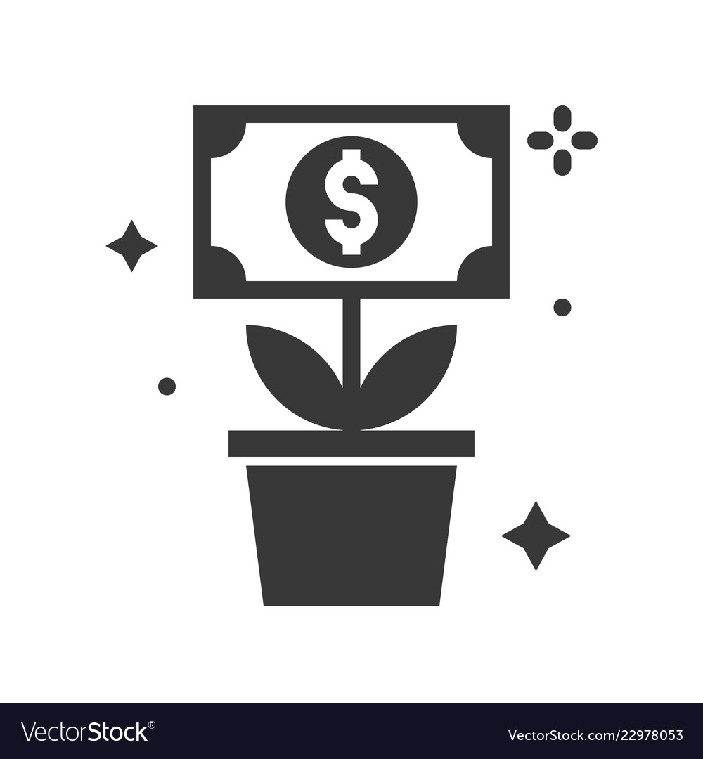 Dolla bill tree icon business and investment