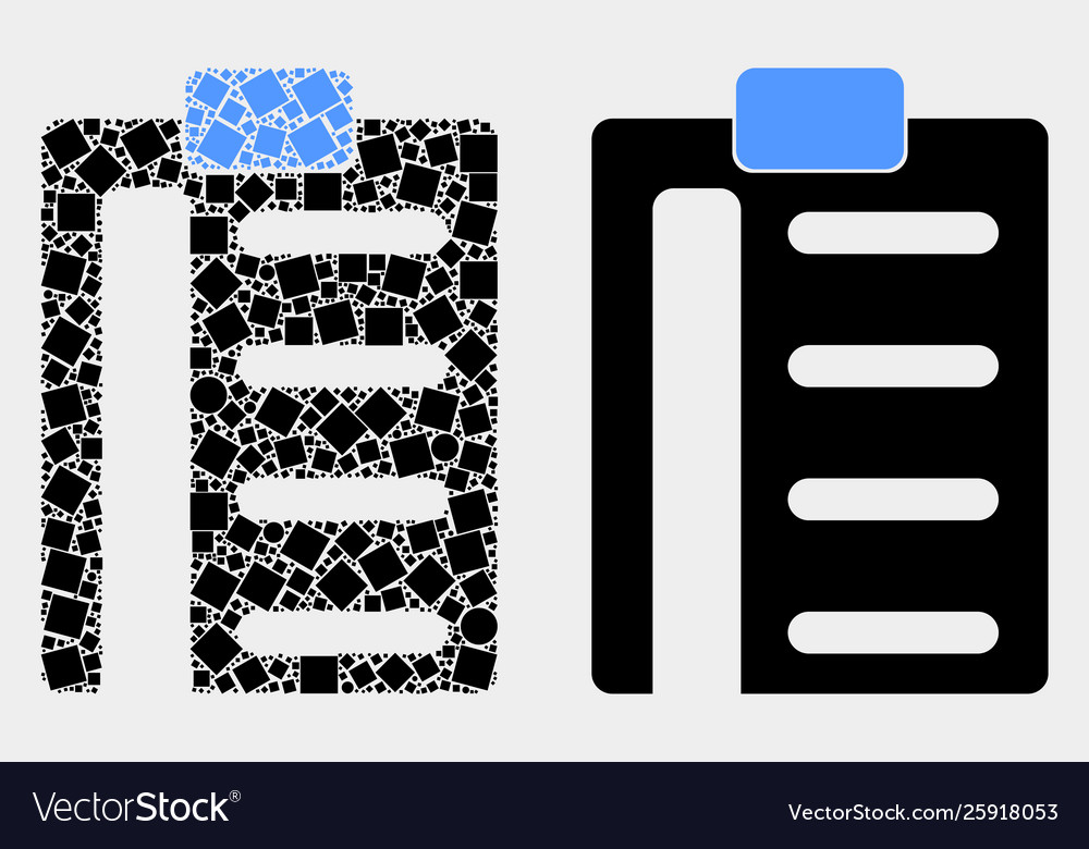 Dot and flat pad list items icon Vector Image Dot and flat pad list items icon
