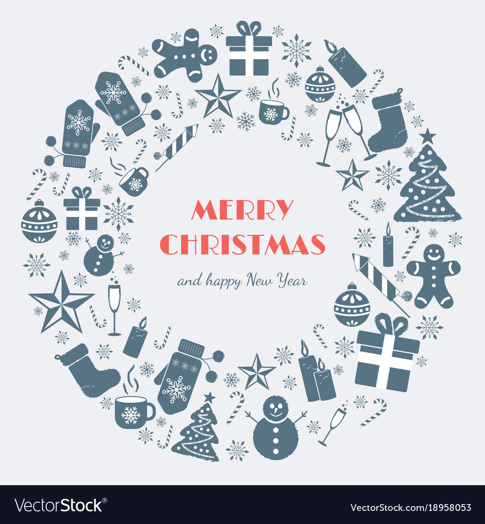 Greeting card for winter holidays Royalty Free Vector Image