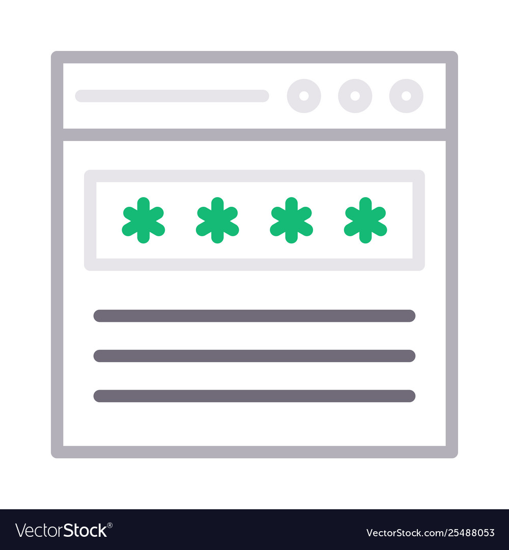 Password browser vector image Password browser