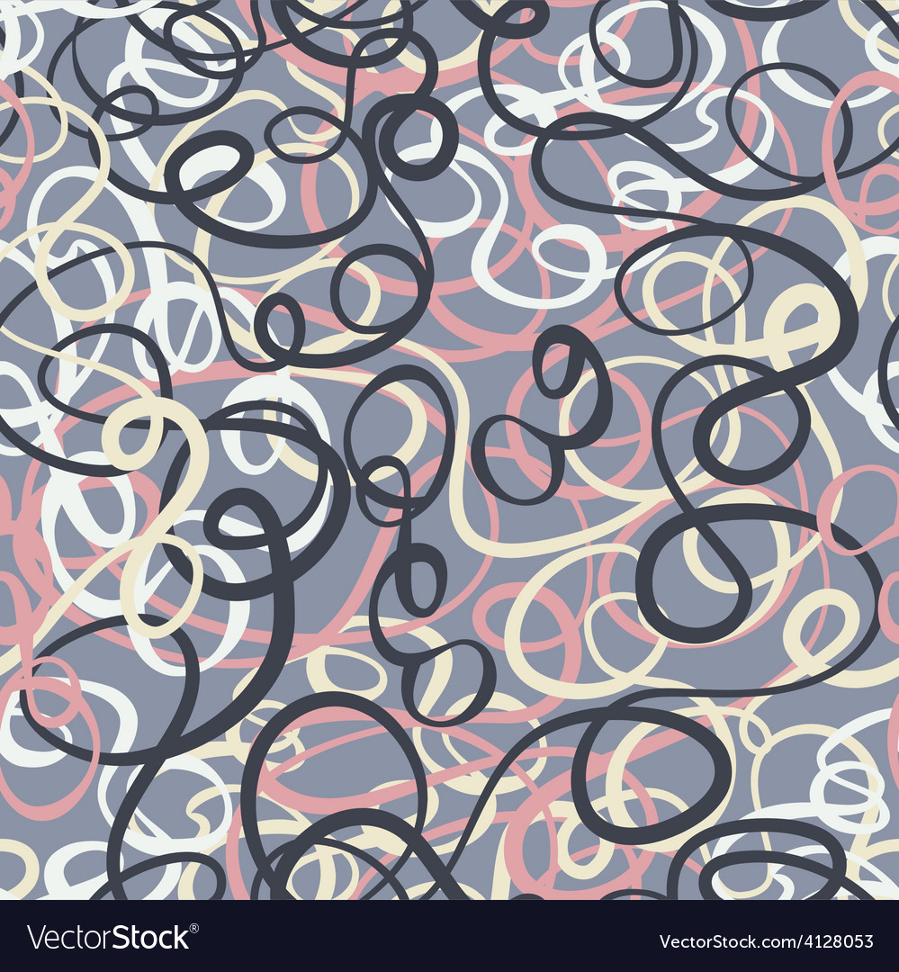 Seamless abstract curly wave pattern