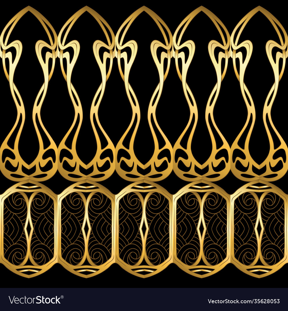 Seamless pattern background in art nouveau style vector image Seamless pattern background in art nouveau style
