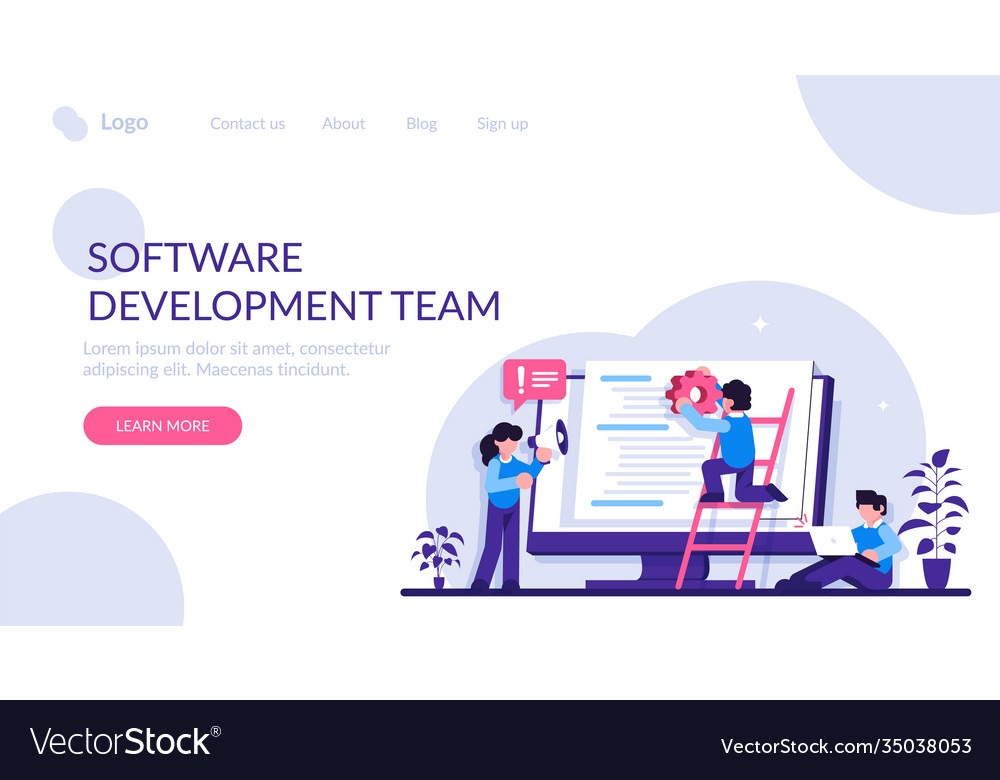 Software development team concept people Vector Image