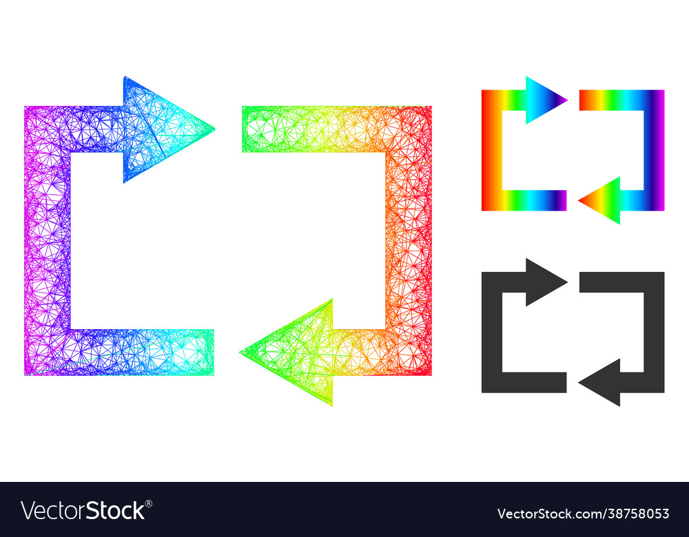 Spectrum net mesh gradient exchange arrows icon