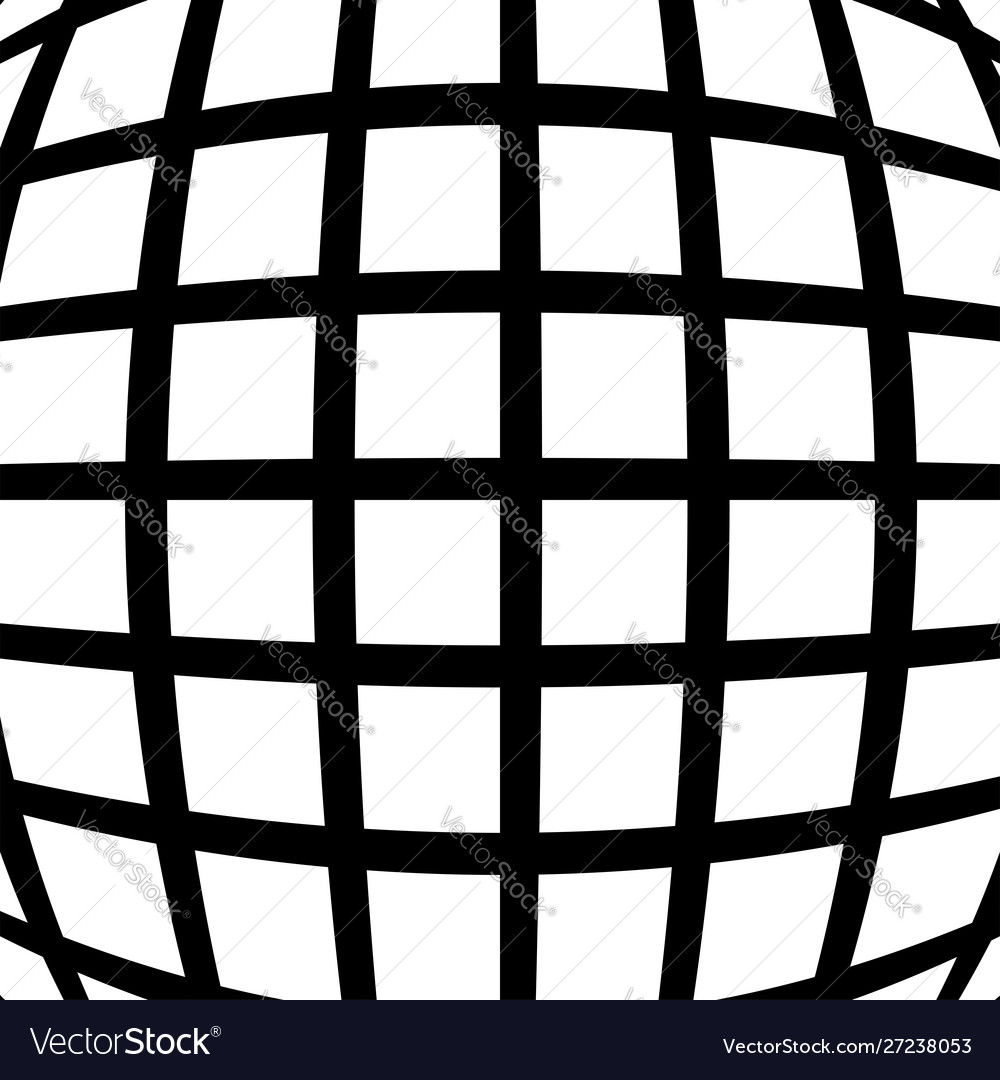 Spherical globe circular distort effect pattern