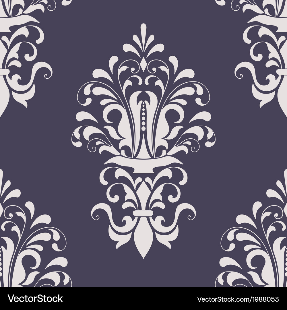 Vintage damask seamless pattern element Royalty Free Vector