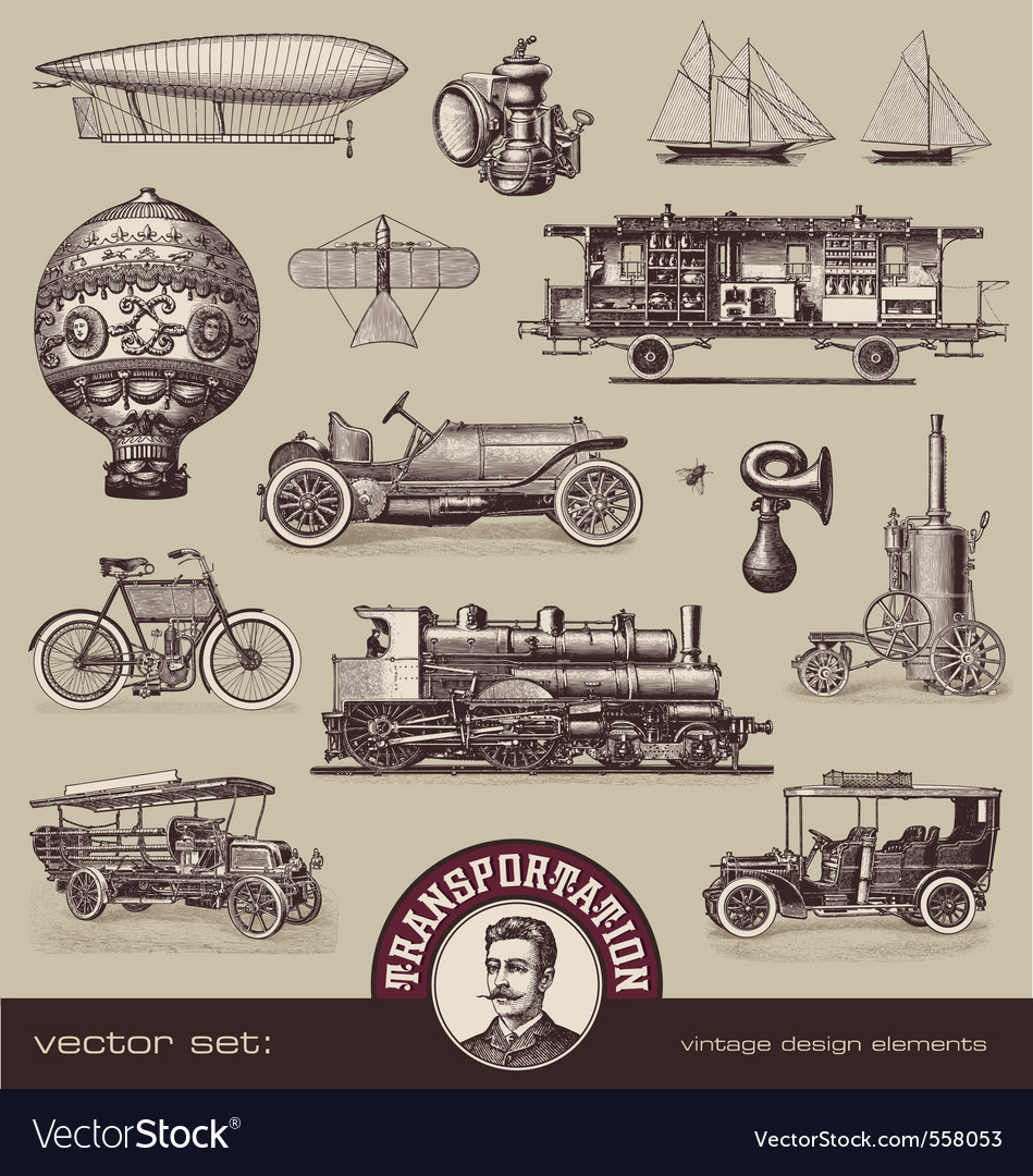 Drawing of different modes of transport (P5). | Download Scientific Diagram