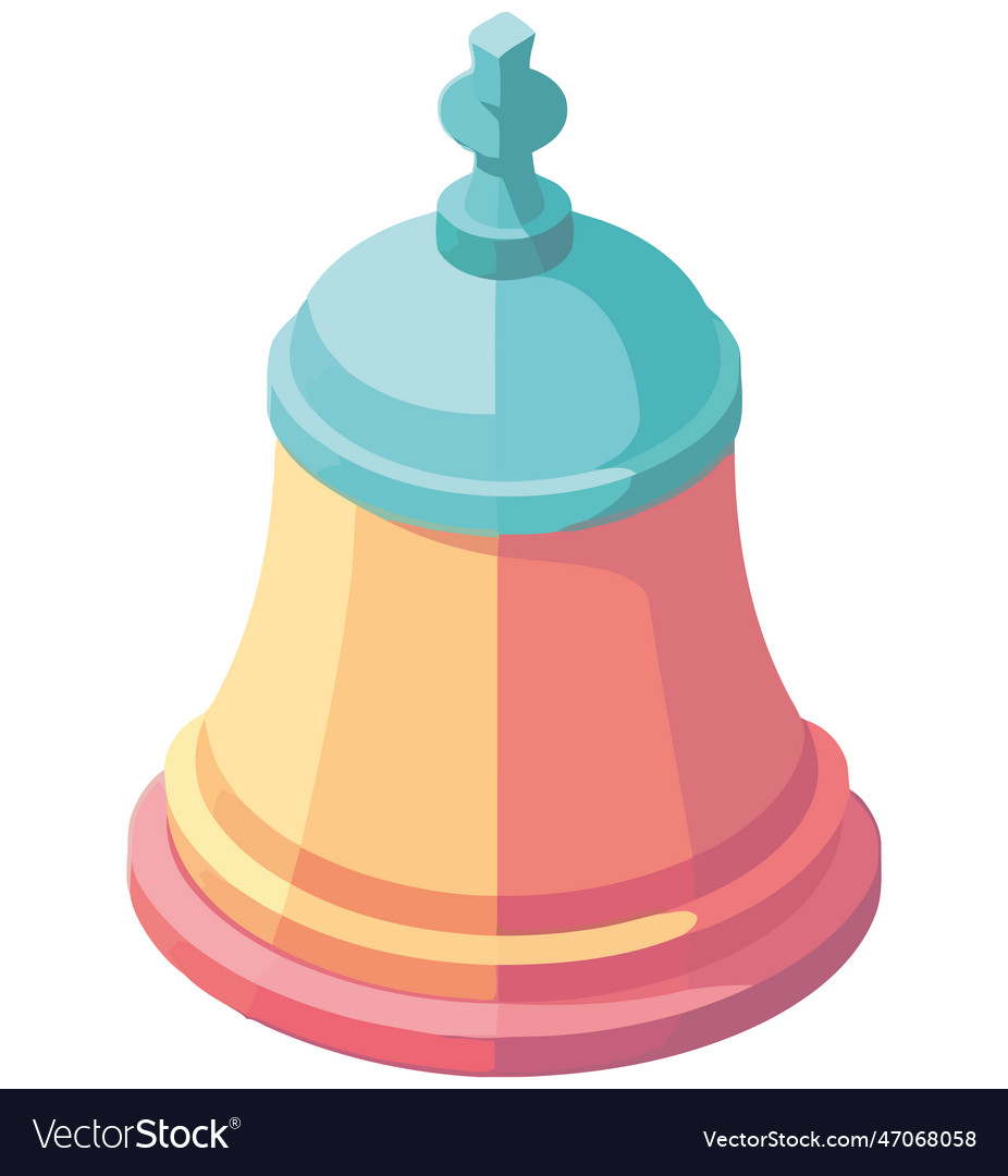 A shiny colored handbell design Royalty Free Vector Image