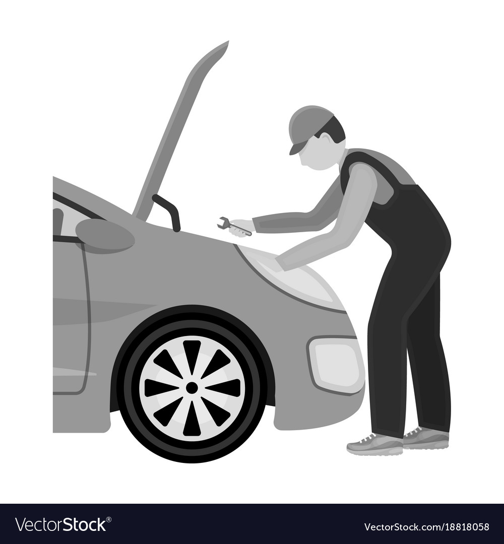 Auto mechanic and adjustment single icon Vector Image