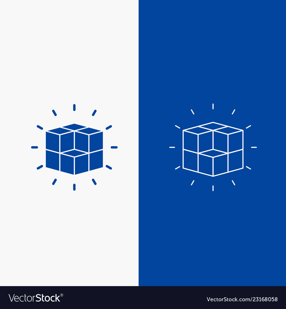 Box labyrinth puzzle solution cube line and glyph