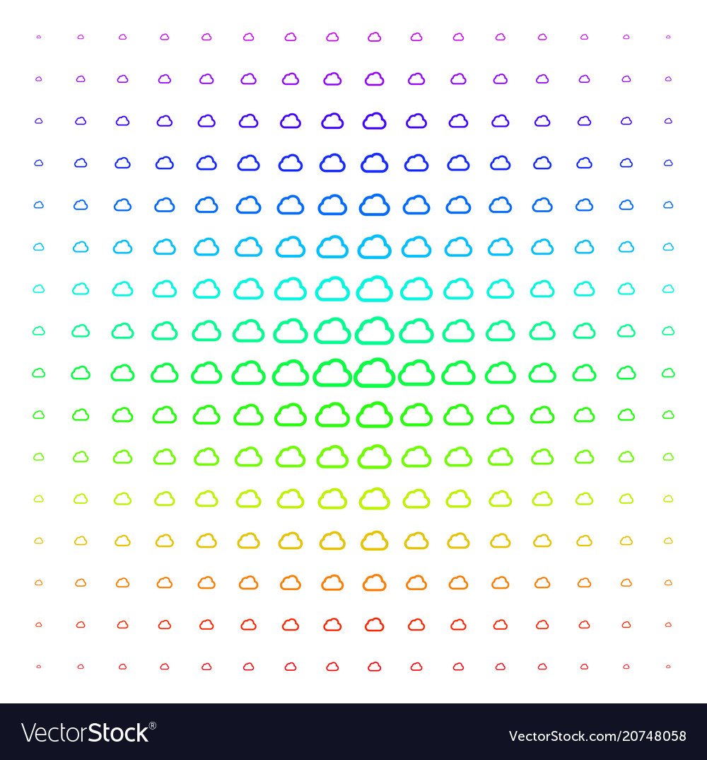 Cloud shape halftone spectrum pattern
