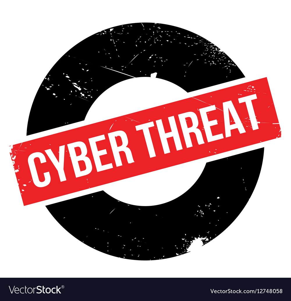 Cyber Threat rubber stamp Royalty Free Vector Image