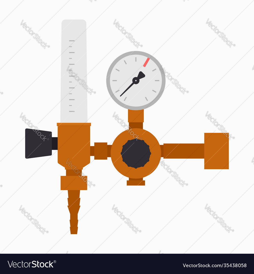 Gas flow regulator controller with manometer