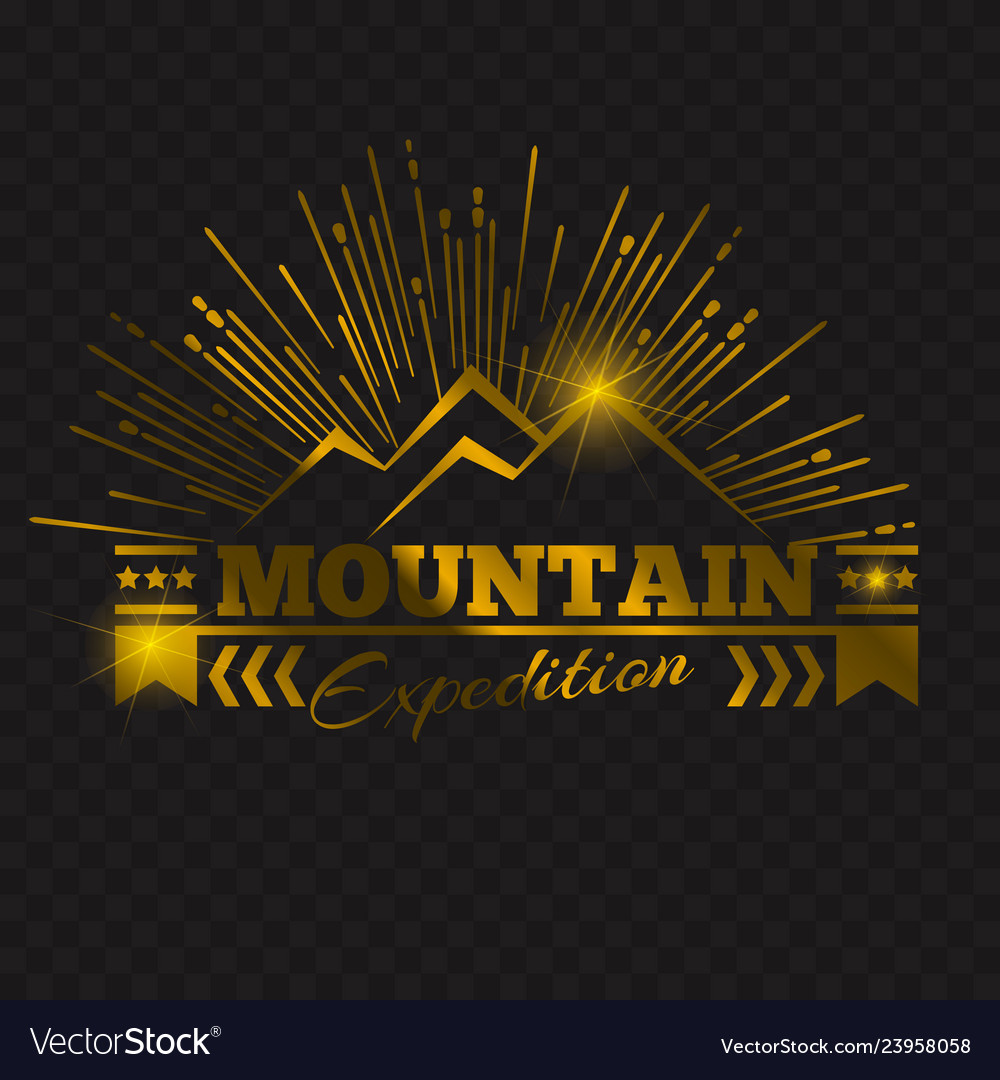 Golden Peak Berg Emblem Design Gold