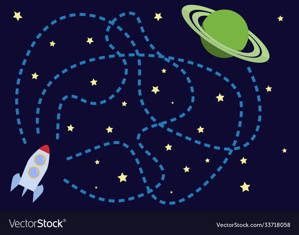Help rocket to find its way through stars