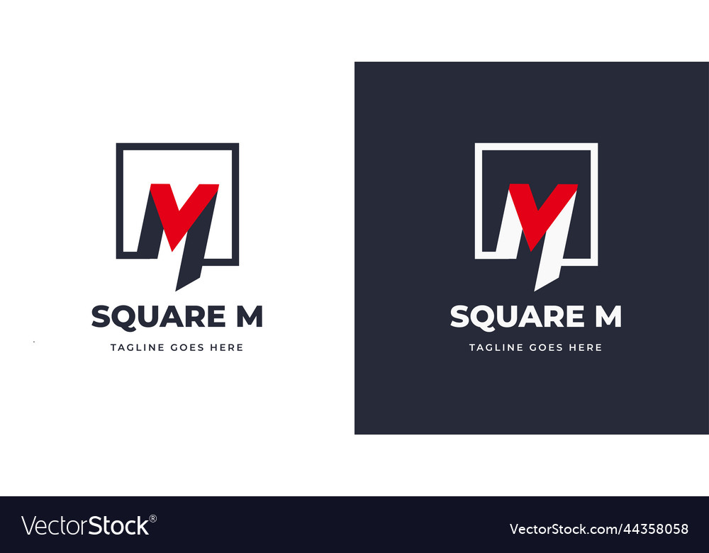 Initial m letter logo design template