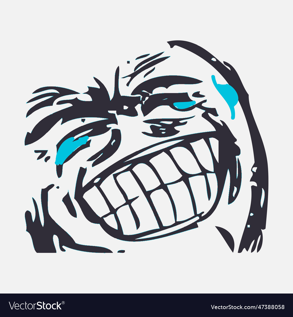 Internet meme trollface design Royalty Free Vector Image