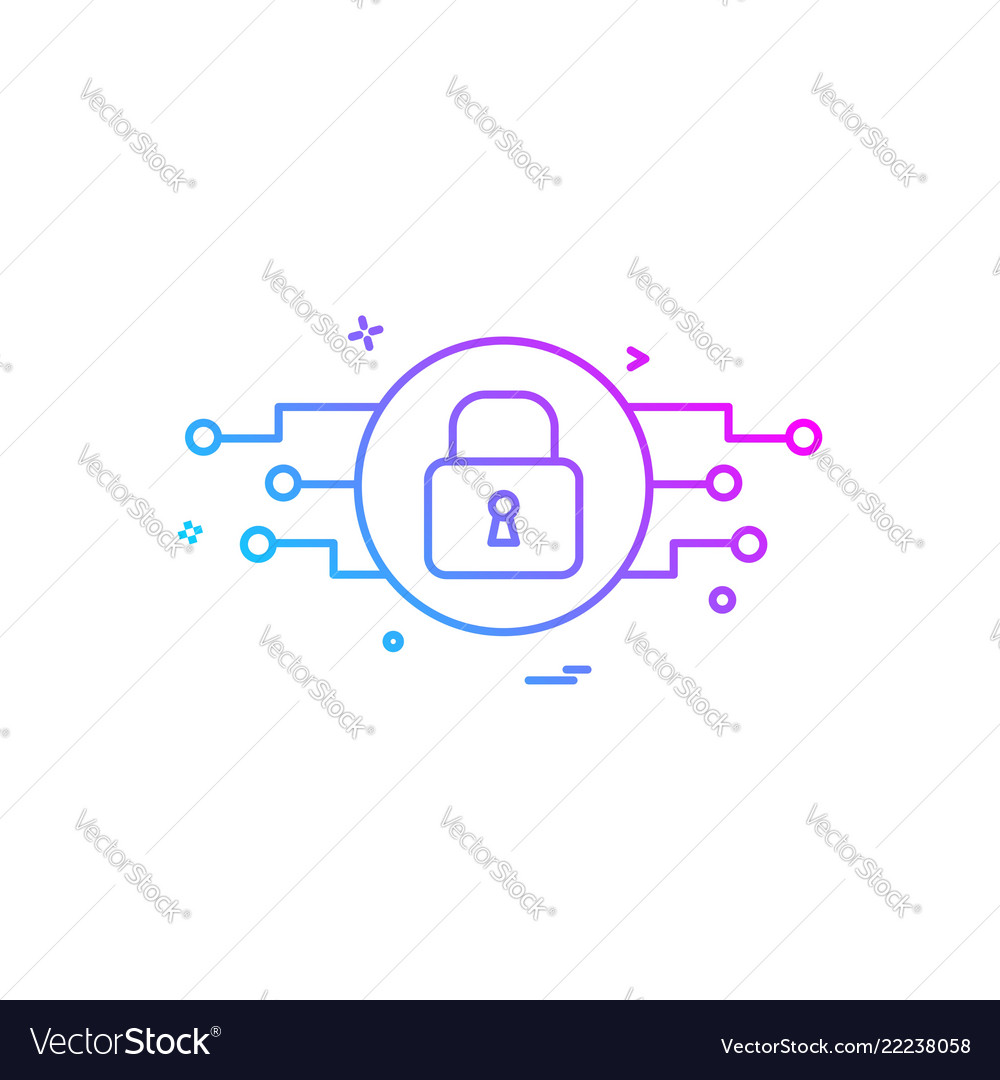 Password and security icon design vector image Password and security icon design