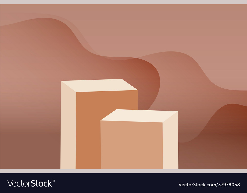 Product display with two platform background