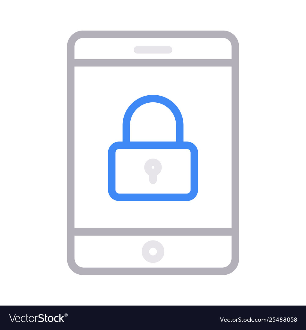 Secure mobile Vector Image Secure mobile