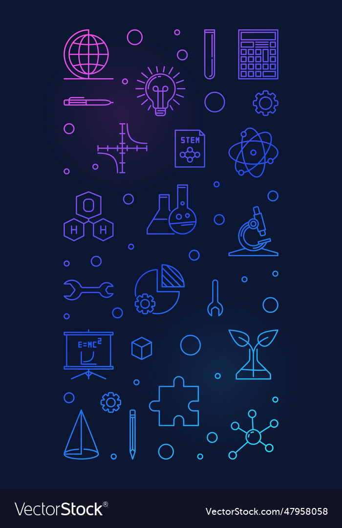 Stem science technology engineering mathematics Vector Image