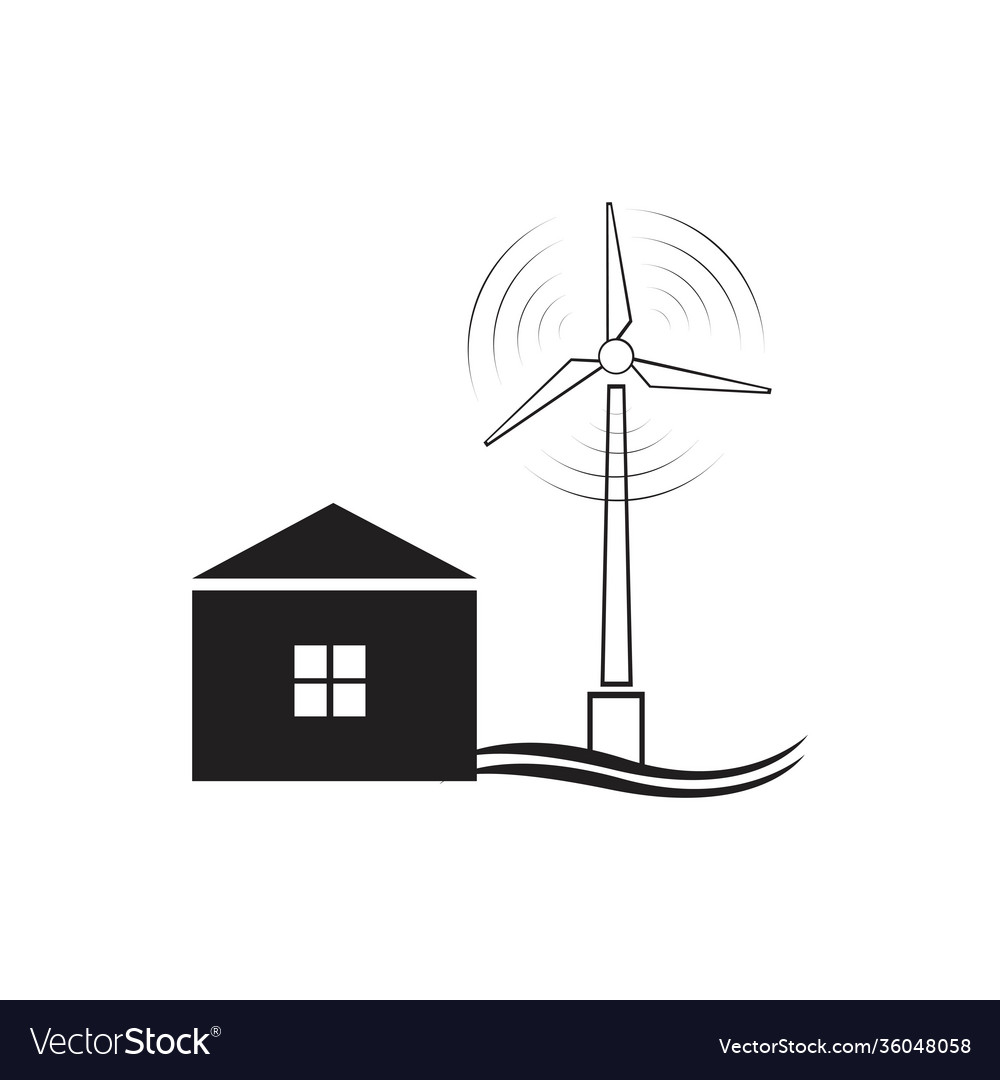 Turbine Windmill Energy Icon Design Royalty Free Vector