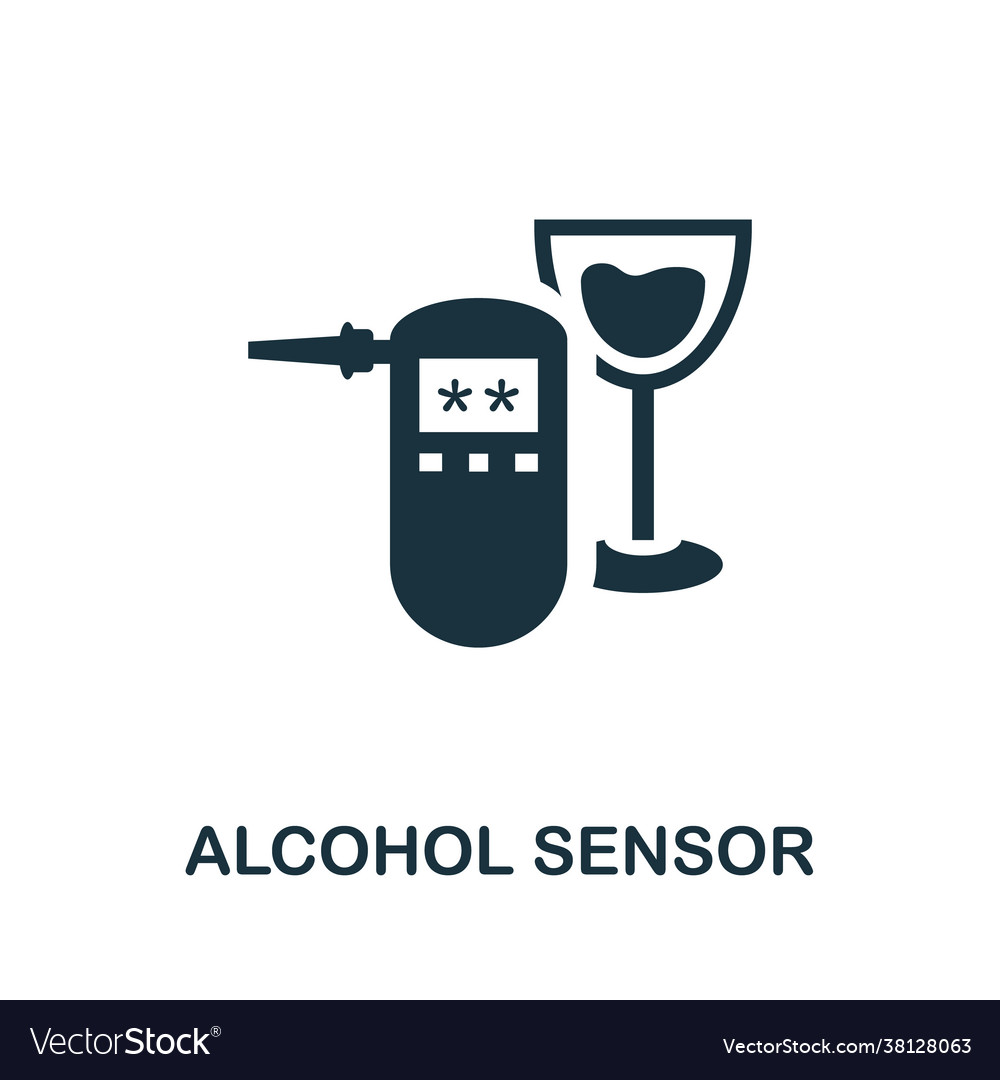 Alcohol sensor icon simple element from sensors