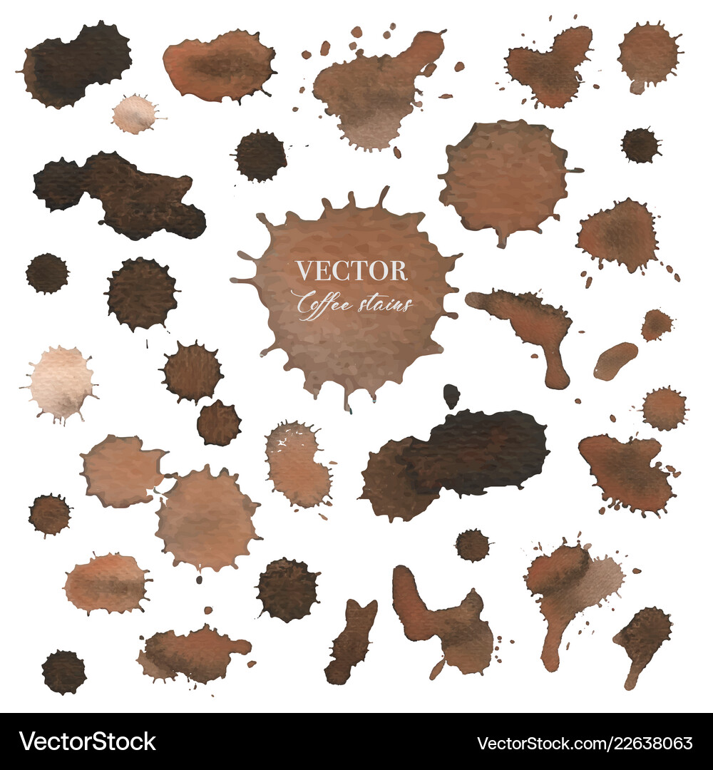 Coffee Stain Splash Texture Royalty Free Vector Image