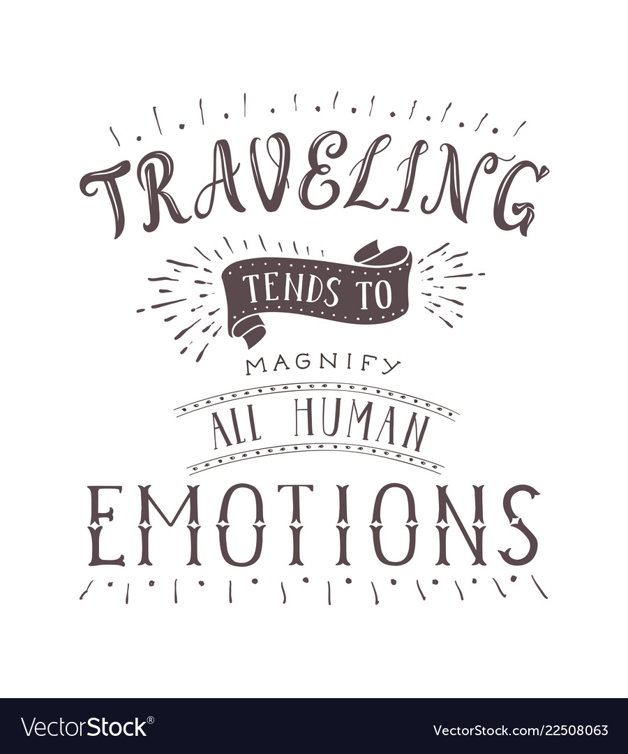 Hand-lettering quote of travel motivation