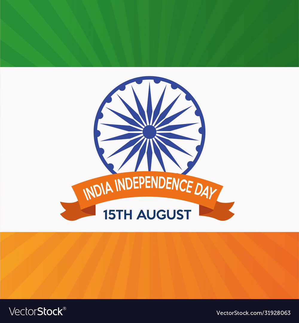 India independence day celebration with ashoka Vector Image