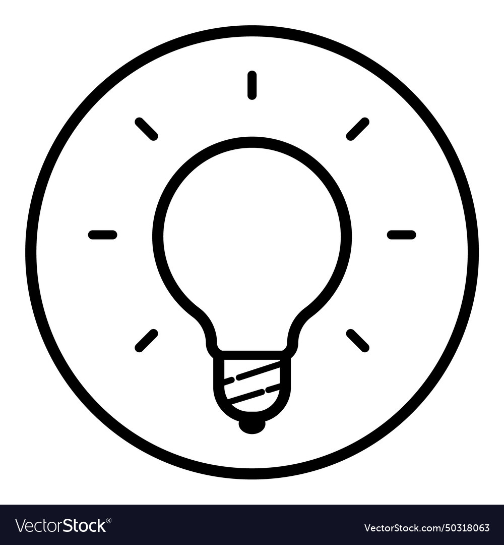 Lightbulb flat icon isolated on white background