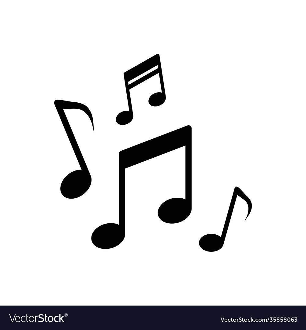 Music notes song melody or tune flat icon Vector Image