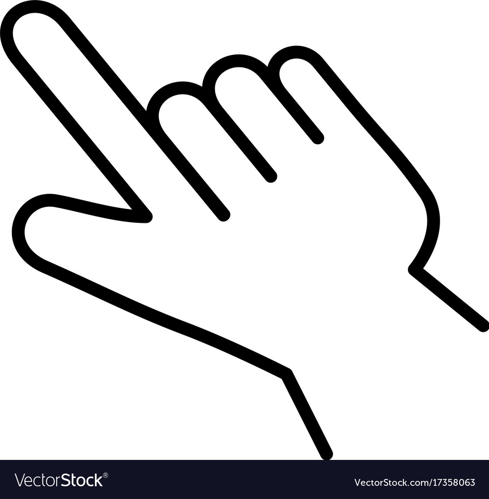 Pointer hand index isolated icon