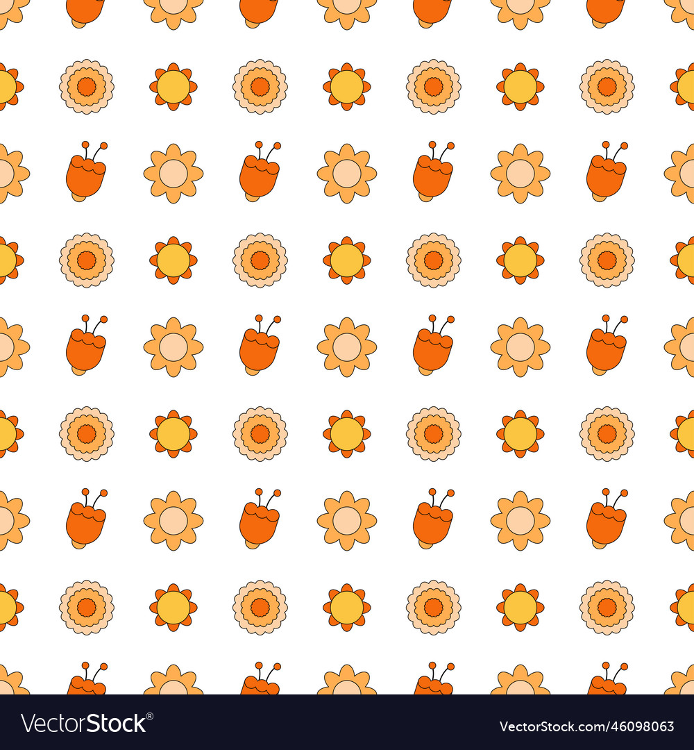 Seamless pattern with small flowers separated