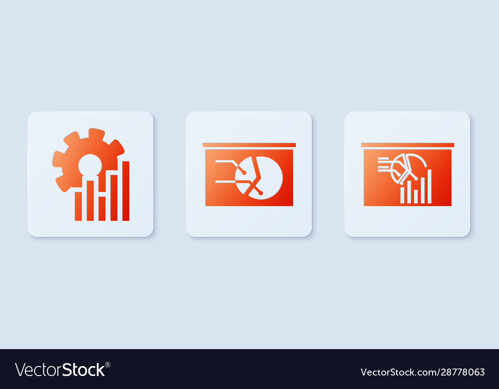 Set board with graph chart pie infographic Vector Image Set board with graph chart pie infographic