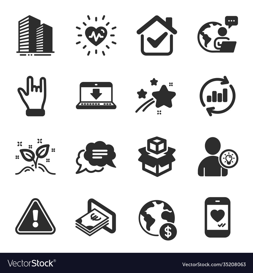 Set business icons such as update data