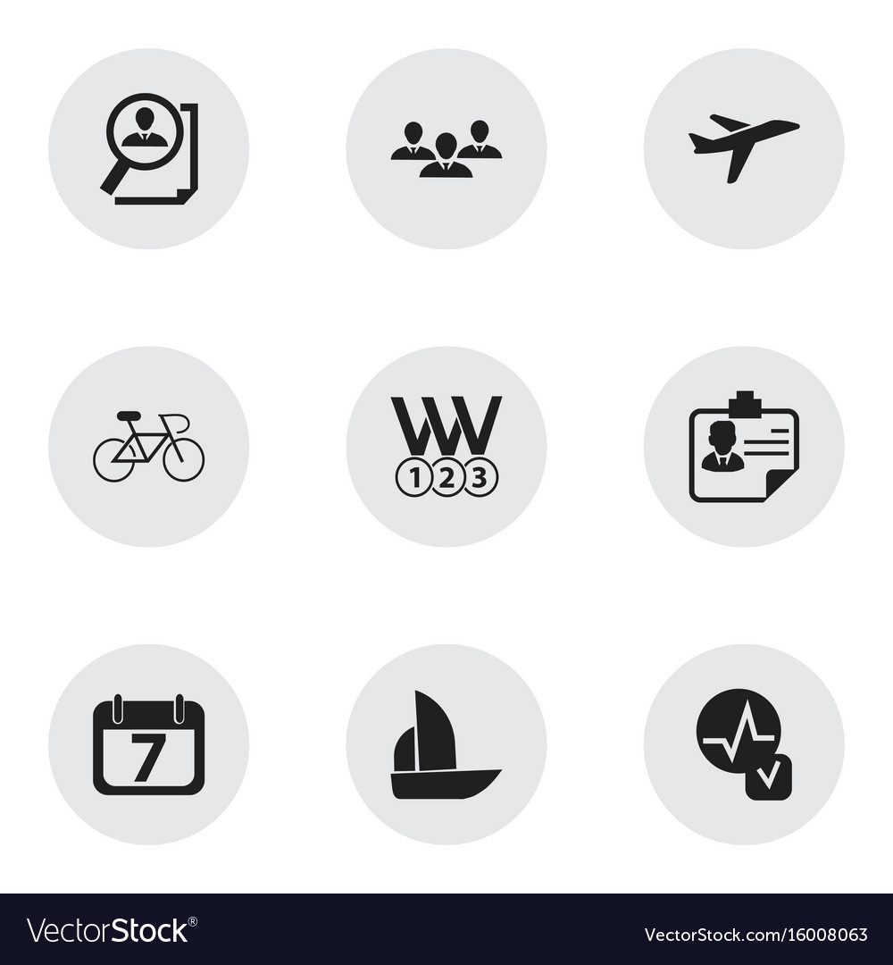 Set of 9 editable complex icons includes symbols