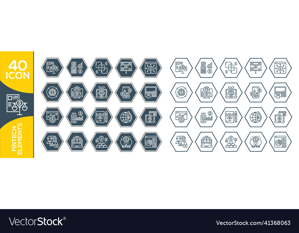 Set of monoweight linear icons and symbols