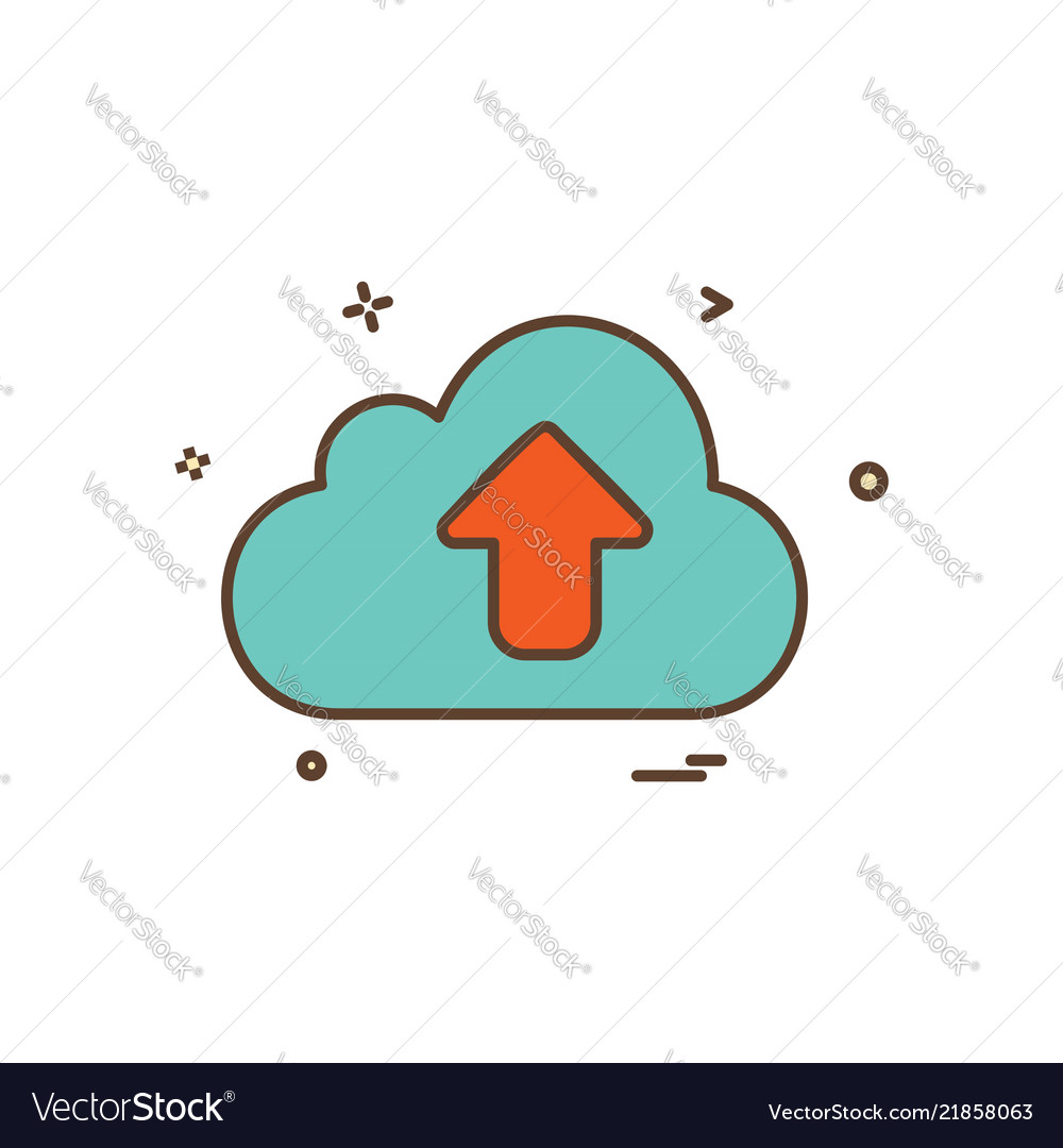 Upload icon design vector image Upload icon design