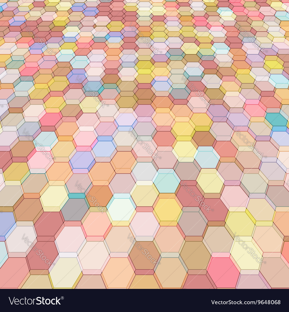 Abstract background with colorful hex polygons