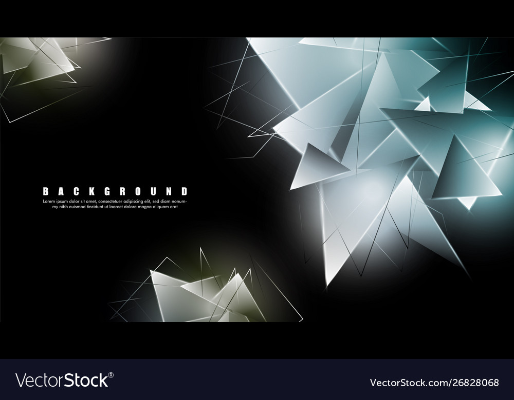 Abstract background with glowing triangles Vector Image Abstract background with glowing triangles
