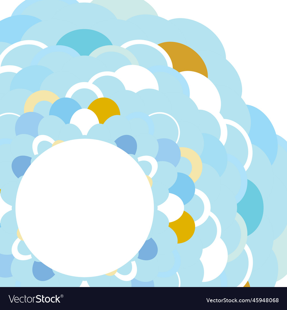 Abstract composition of round elements scales