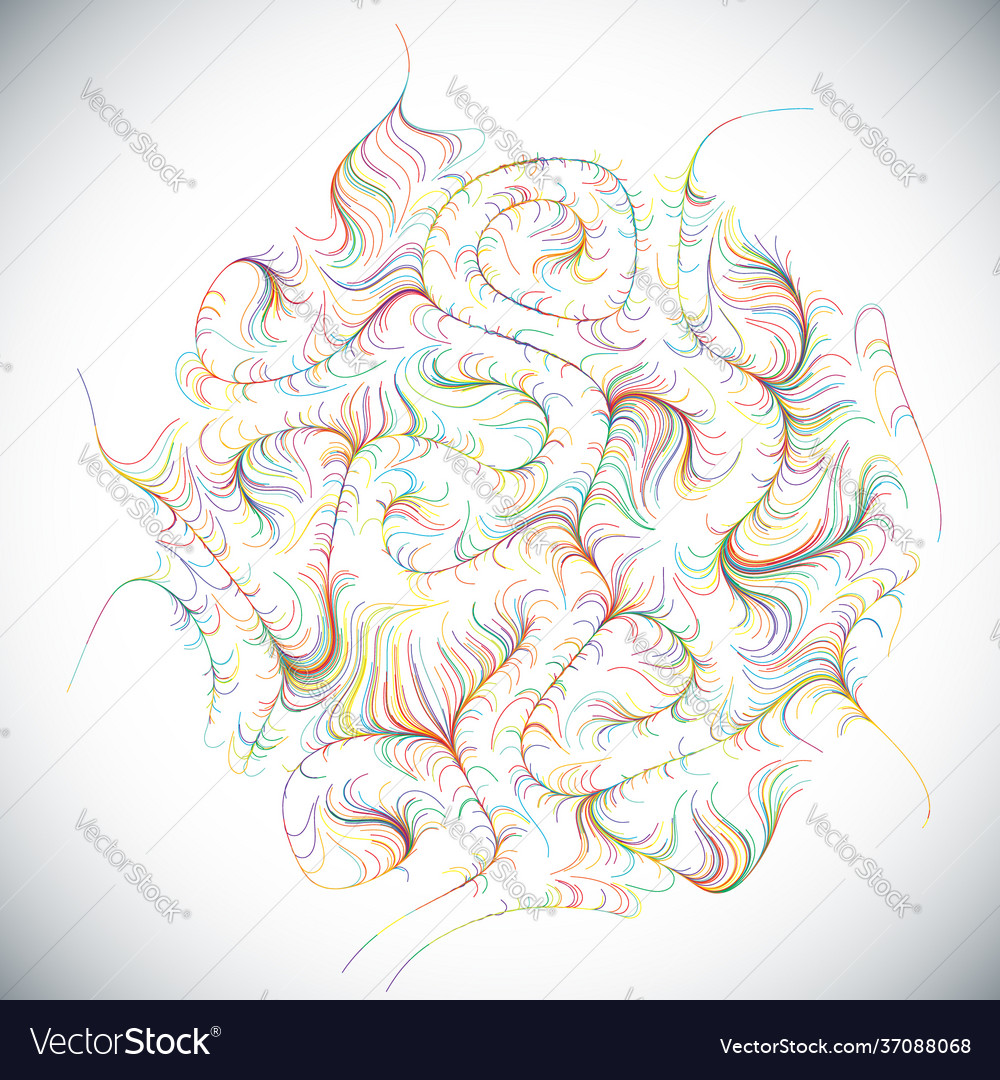 Abstract render random wavy curvy writhe lines
