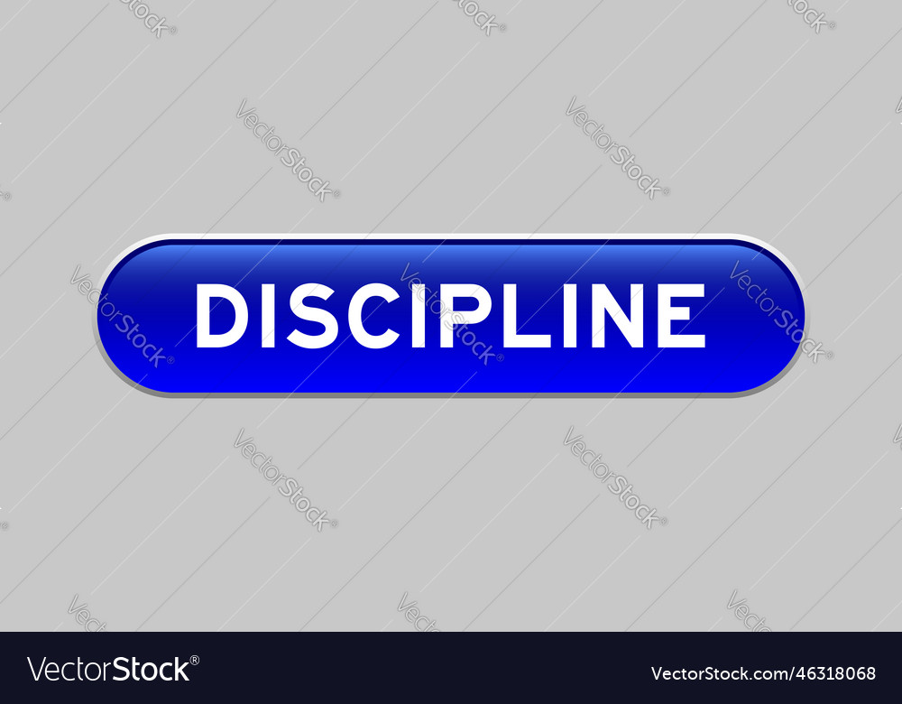Blue color capsule shape button with word