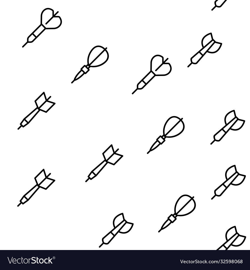 Dart for play game seamless pattern vector image Dart for play game seamless pattern