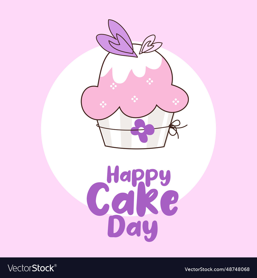 Happy cake day template design element Royalty Free Vector