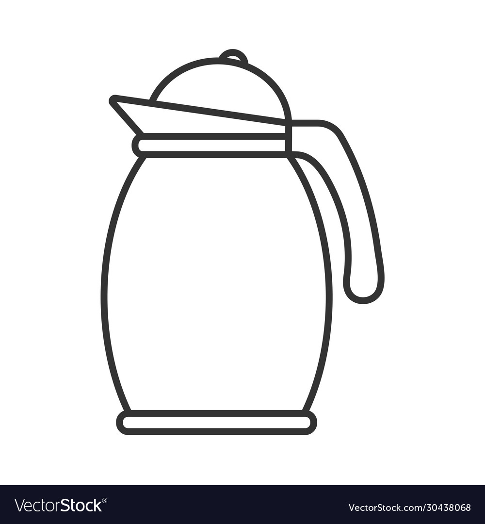 Icon a teapot or jug with lid stock isolated