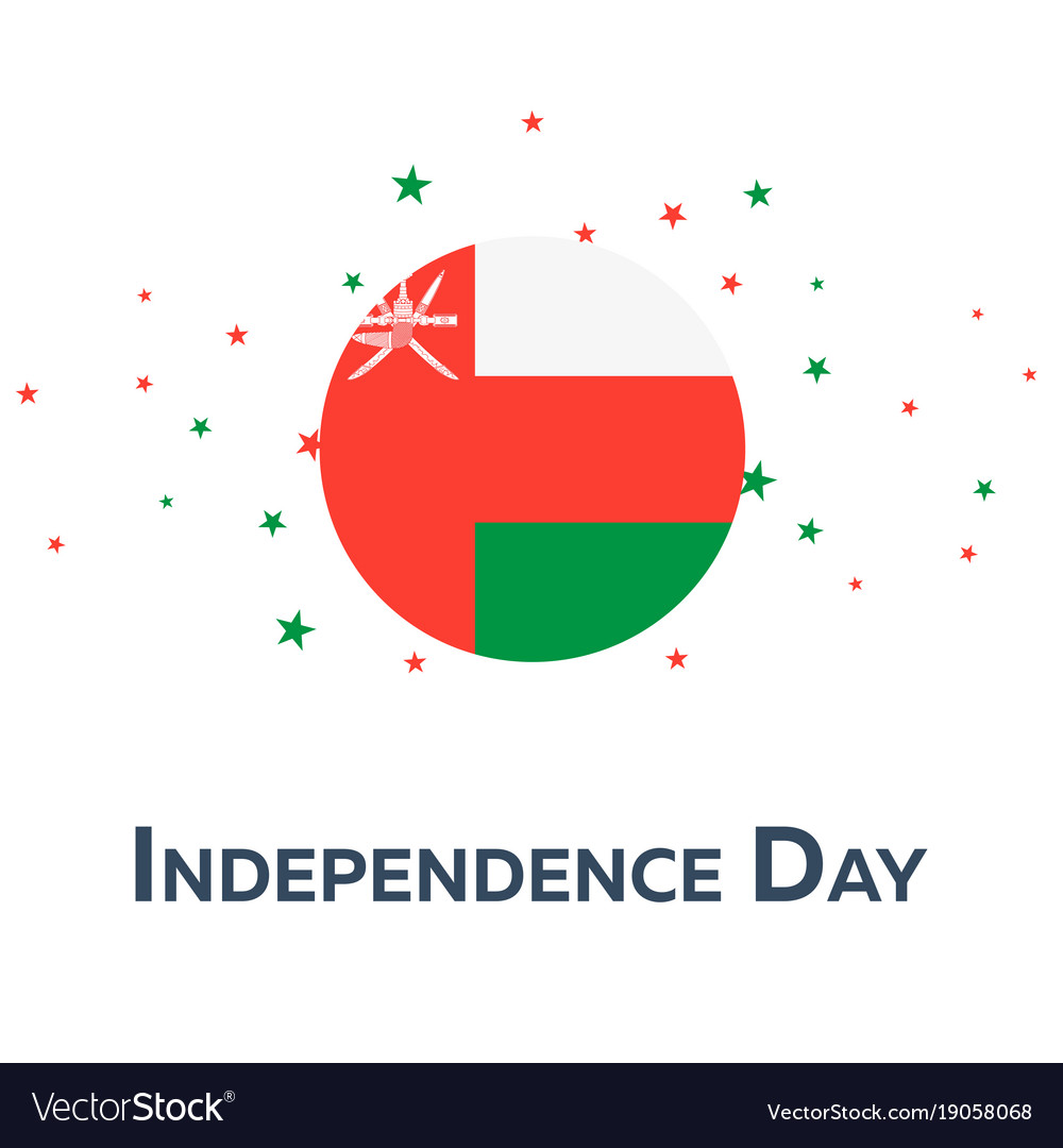 Independence day of oman patriotic banner Vector Image